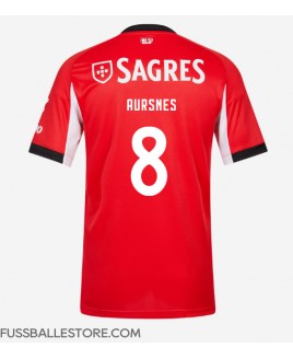 Günstige Benfica Fredrik Aursnes #8 Heimtrikot 2025-26 Kurzarm
